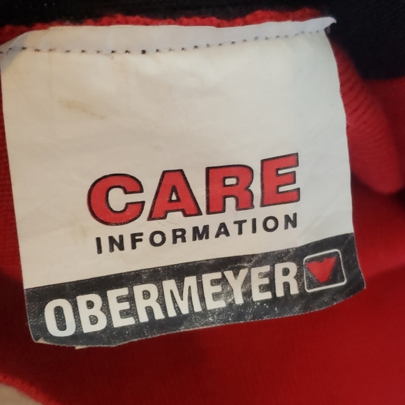 VTG Original Obermeyer Red & Black Turtleneck Snow Ski Sweater Size Large - Picture 4 of 6